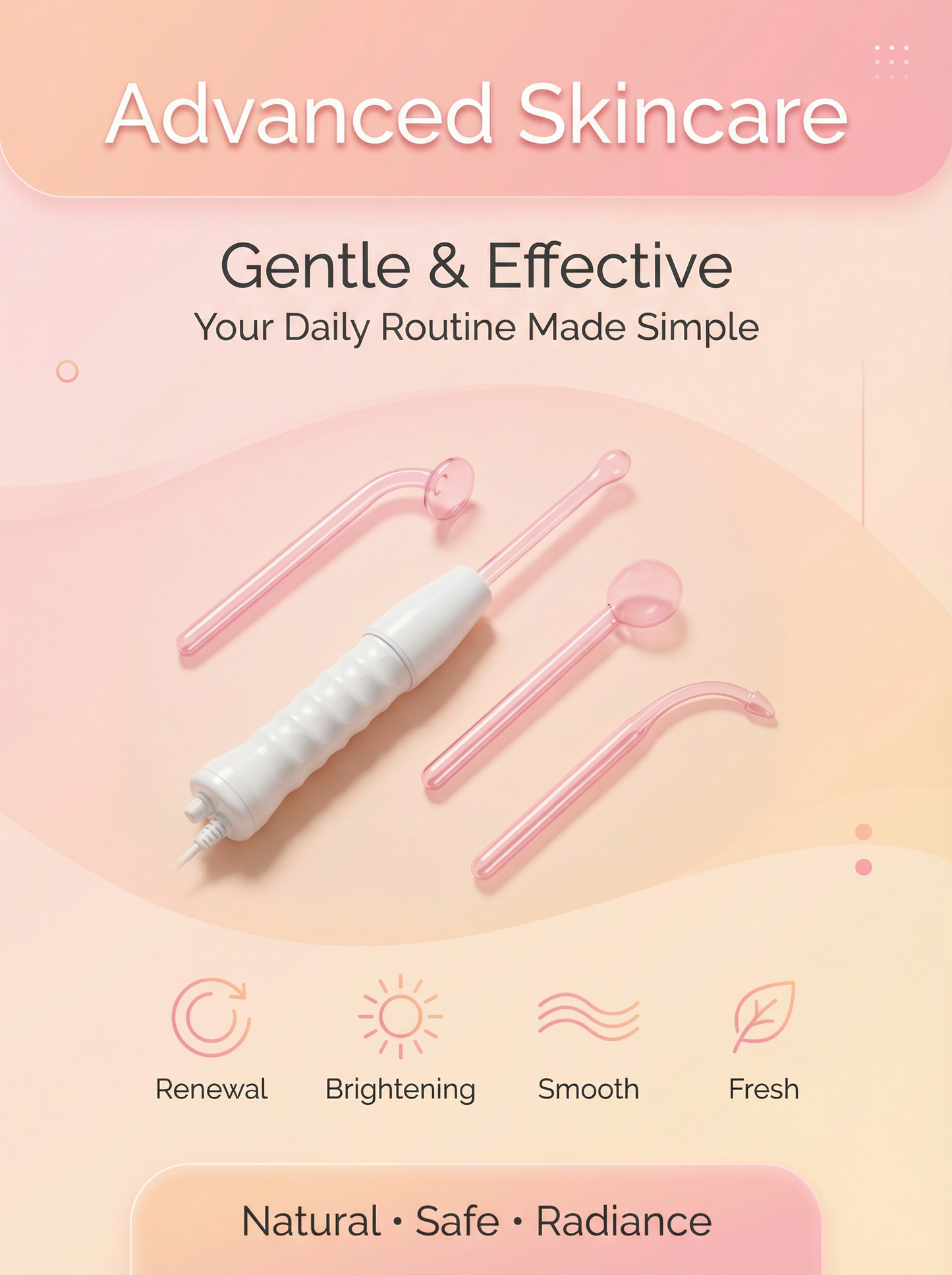 4-in-1 High Frequency Facial Therapy Wand 2.0