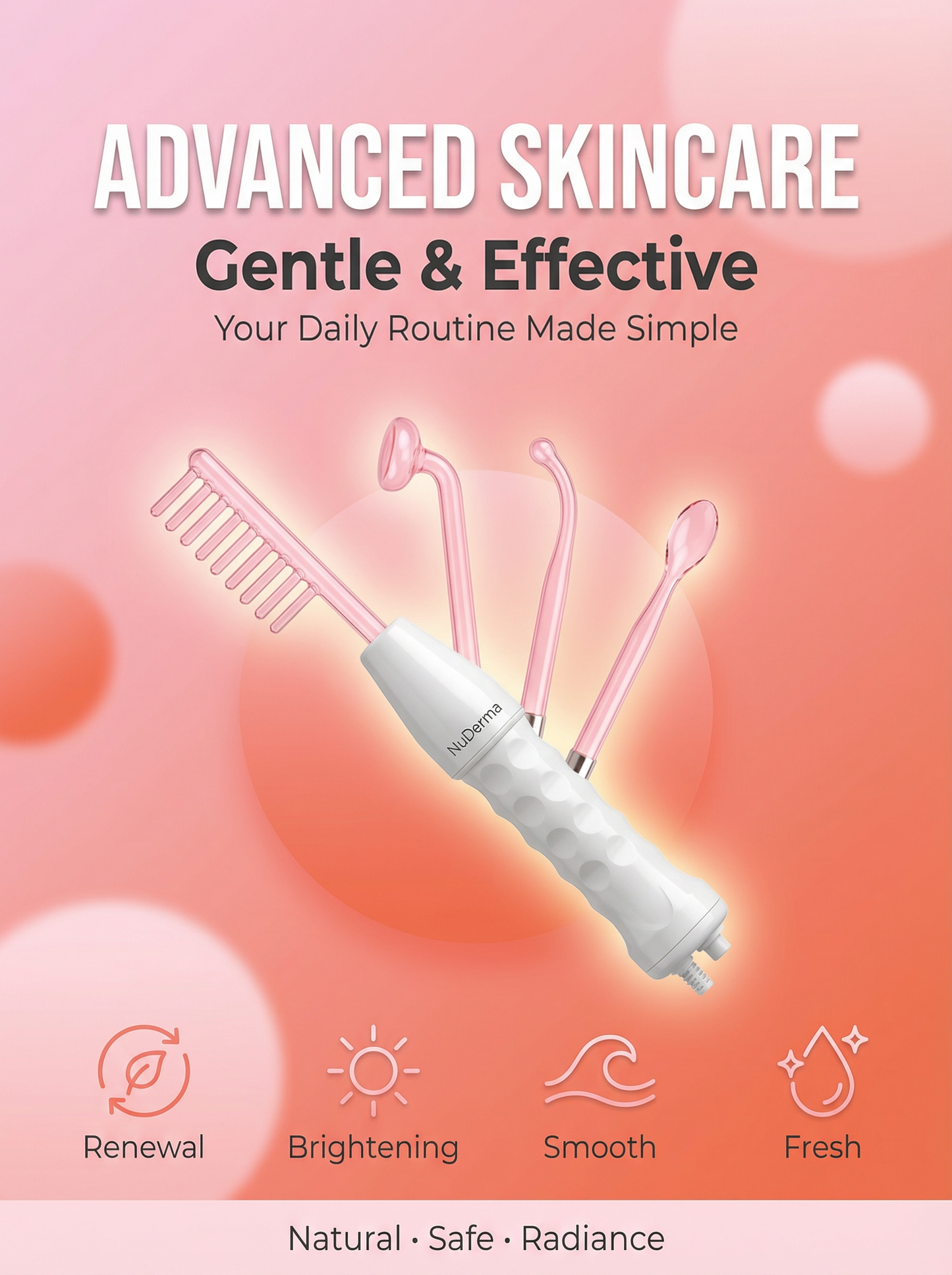 4-in-1 High Frequency Facial Therapy Wand 2.0